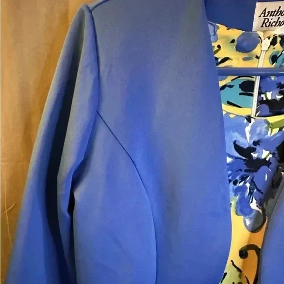 Anthony Richards Ladies Blue Yellow Floral Sheath Dress Size 10 MINT - Picture 4 of 13